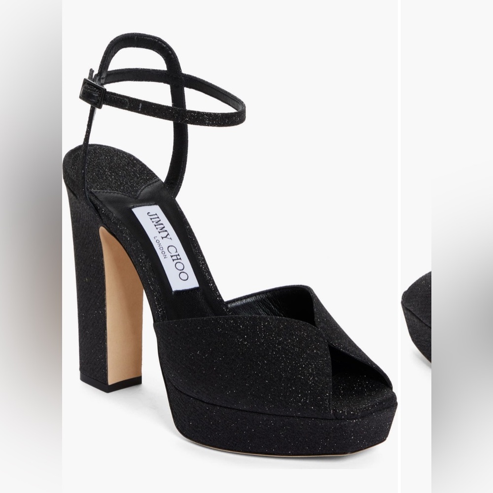 Jimmy Choo Black Platform heels  size 39.5